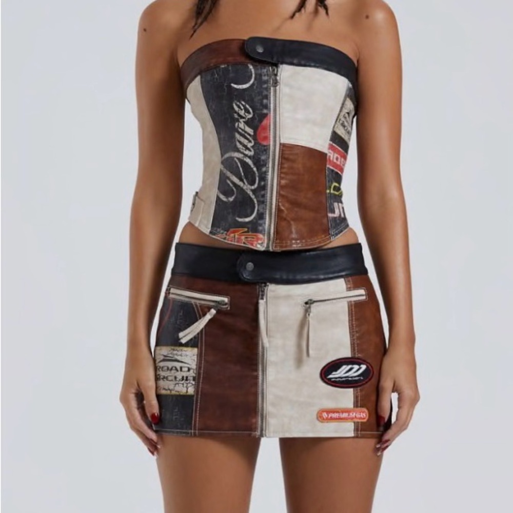 Jaded London Daytona Vegan Leather Corset Top - Picture 3 of 5